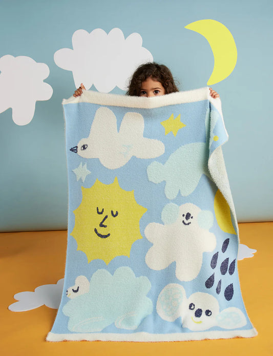 Sky Friends Fluffy Knit Blanket - Wild Plains