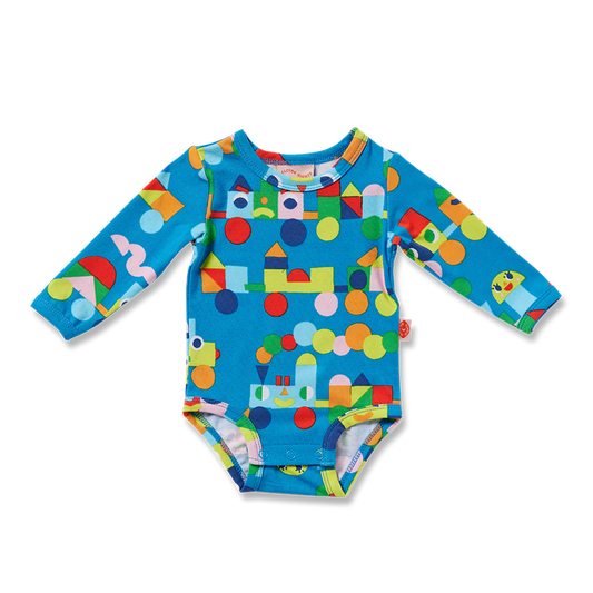 Rainbow Express Long Sleeve Bodysuit - Wild Plains