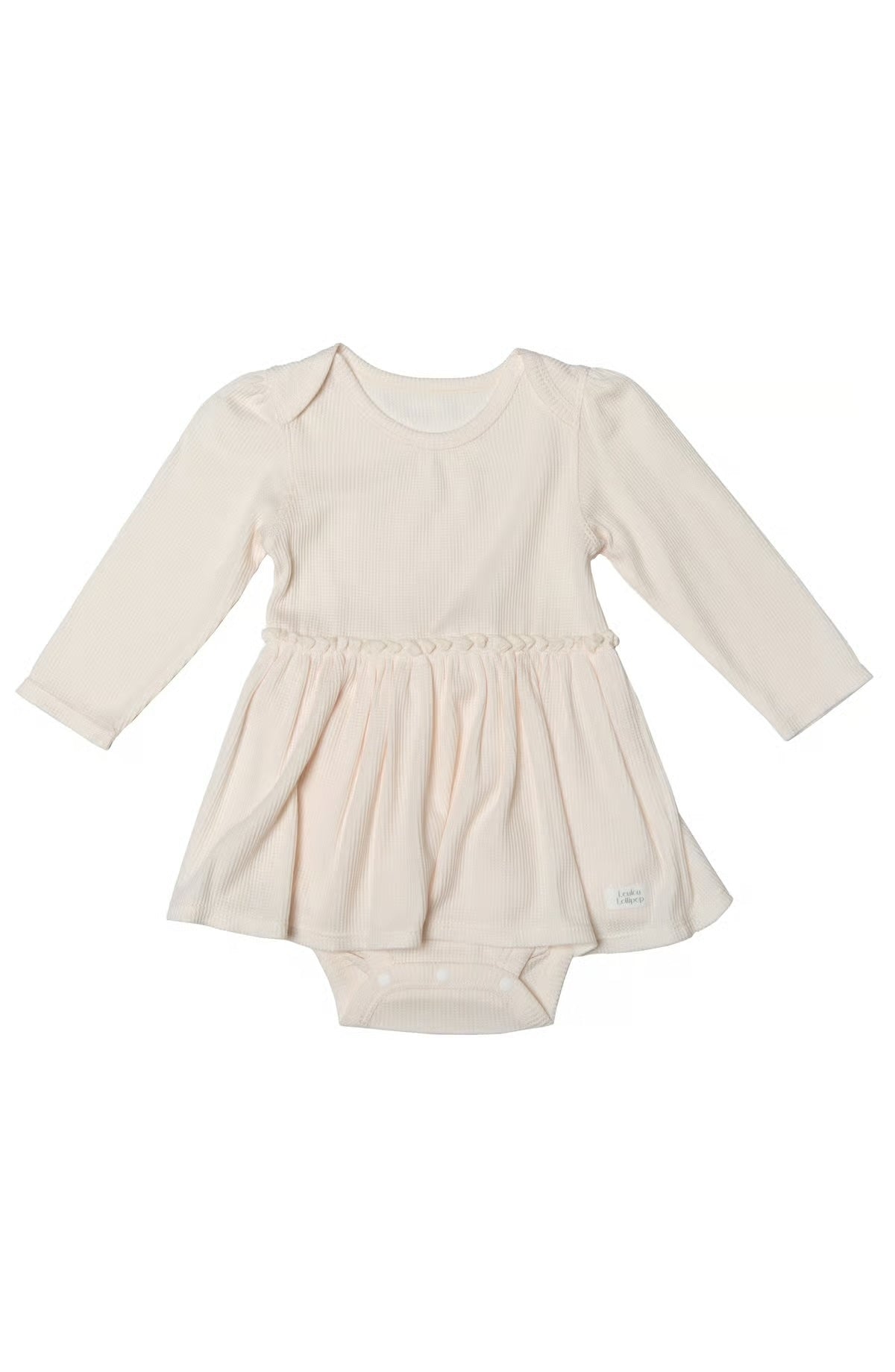 Cream Waffle Bodysuit Dress - Wild Plains