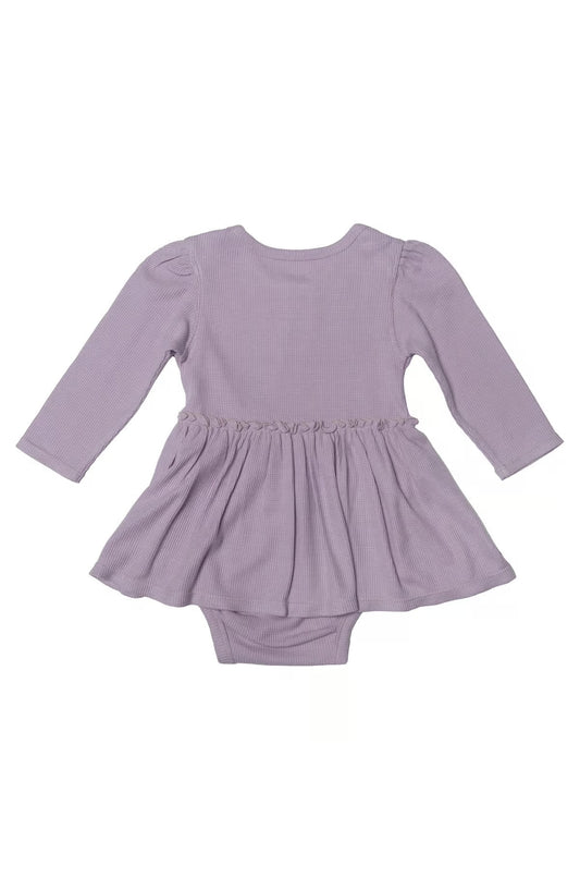 Lavender Waffle Bodysuit Dress - Wild Plains