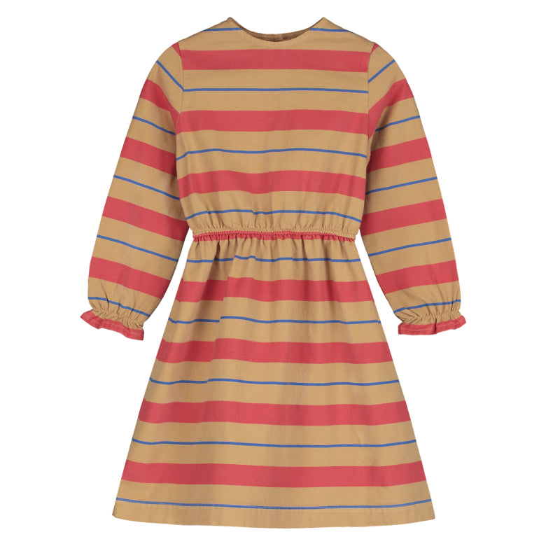 Tan Stripes Dress - Wild Plains