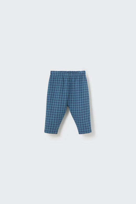 Artic Blue-Gingham Flannel Pants