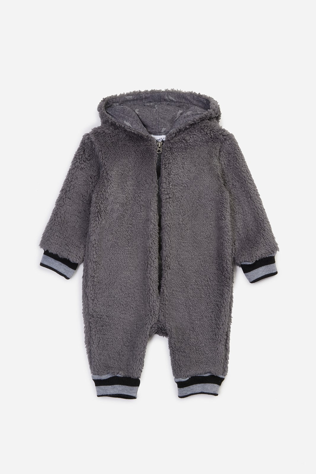 Gray Sherpa Onesie - Wild Plains