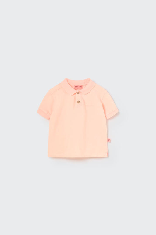 Neon Coral Polo Shirt